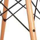 Cadeira Charles Eiffel Eames Wood Vermelha Com Braços