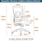 Cadeira Chelsea Diretor - Preta