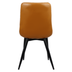 Cadeira Chicago Poltrona Estofada Pu Vintage Retro Pés Preto