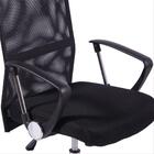 Cadeira Chicago Tela Preta Base De Rodízio - Or Design