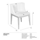 Cadeira Christie Mademoiselle Branco - Base De Madeira Preta