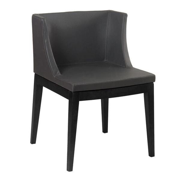 Cadeira Christie Mademoiselle Cinza Escuro - Base De Madeira