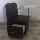 Cadeira Ciranda Manicure Com Mesa Regulável - Preto Mesa Bran