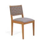 Cadeira - Clarice Assento Estofado Eucalipto Yescasa Cinza/fe