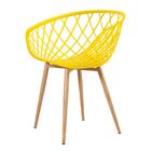 Cadeira Clarice Nest Com Apoio De Braços - Sidera - Amarelo