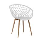 Cadeira Clarice Nest Wood Com Apoio De Braço - Branco