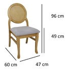 Cadeira Clássica Medalhão Contemporânea Com Tela Verniz Mel E