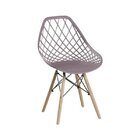 Cadeira Cloe Base Madeira Camurça