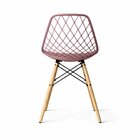 Cadeira Cloe Base Madeira Camurça