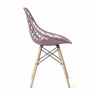 Cadeira Cloe Base Madeira Camurça