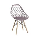 Cadeira Cloe Base Madeira Camurça