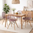 Cadeira Cloe Base Madeira Camurça