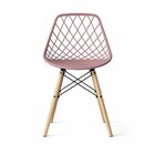 Cadeira Cloe Base Madeira Camurça