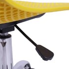 Cadeira Colmeia Amarela Base Rodízio - Or Design