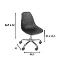 Cadeira Colmeia Cinza Base Rodízio - Or Design