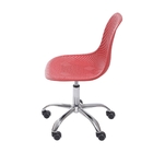 Cadeira Colmeia Vermelha Base Rodízio - Or Design