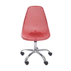 Cadeira Colmeia Vermelha Base Rodízio - Or Design