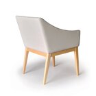 Cadeira Com Apoio De Braços E Base Em Madeira Arredo Espresso