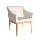 Cadeira Com Apoio De Braços E Base Em Madeira Arredo Espresso