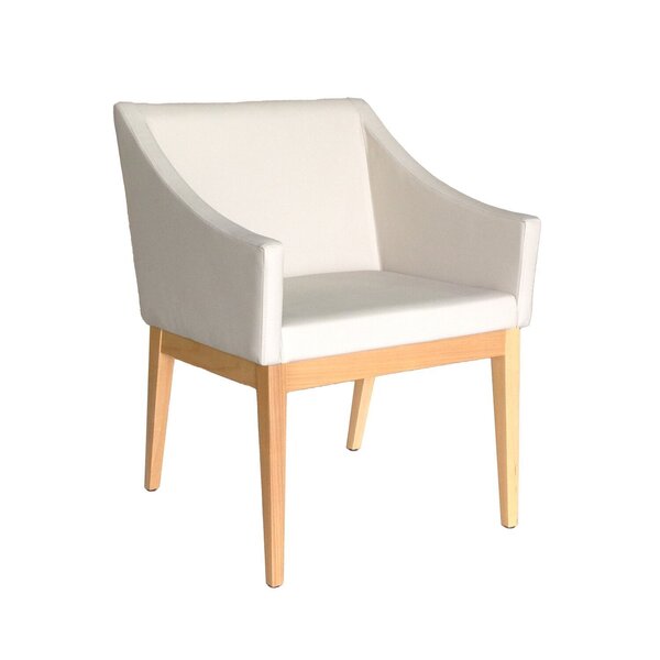 Cadeira Com Apoio De Braços E Base Em Madeira Arredo Espresso