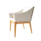 Cadeira Com Apoio De Braços E Base Em Madeira Arredo Espresso