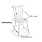 Cadeira Com Assento Anatômico Mdf Espanha Branco Fosco
