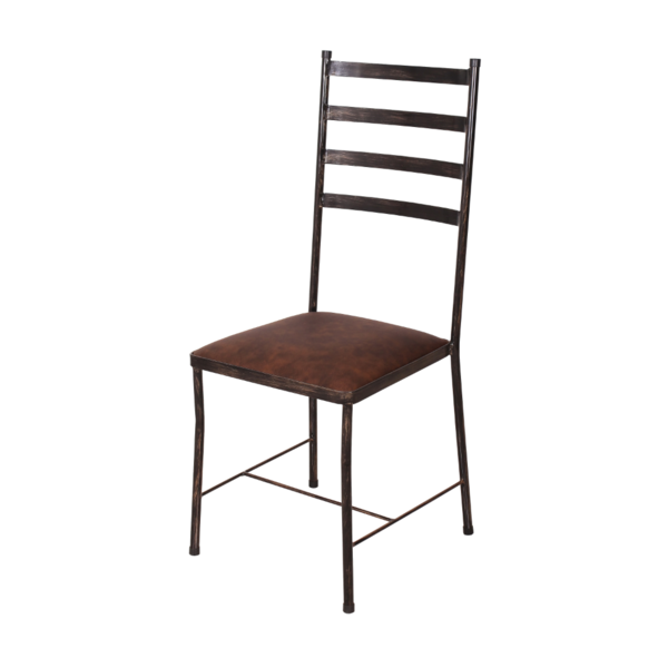 Cadeira Com Assento Estofado Para Jantar Estrutura Em Aço