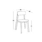 Cadeira Com Assento Redondo Lina Em Eucalipto/mdf - Cacau