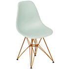 Cadeira Com Base Em Cobre Eames 1102-or Design - Verde Claro