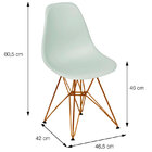 Cadeira Com Base Em Cobre Eames 1102-or Design - Verde Claro