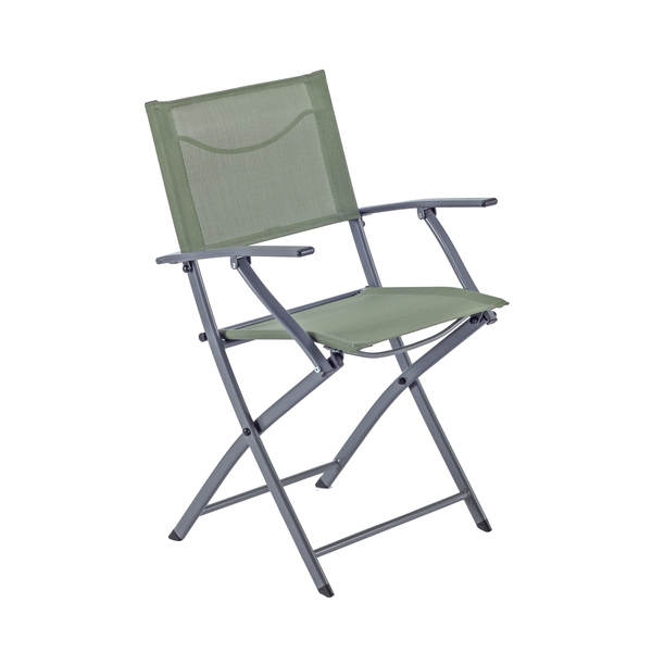 Cadeira Com Braço Aço Origami Verde 84x48x42cm Naterial