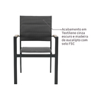 Cadeira Com Braço Aluminio San Diego Cinza 86x58x57cm Naterial