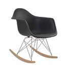 Cadeira Com Braço E Base Balanço Eiffel Rivatti Móveis Preto