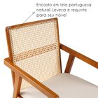 Cadeira Com Braço Madeira Maciça Encosto Em Tela Assento Esto