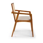 Cadeira Com Braço Madeira Maciça Encosto Em Tela Assento Esto