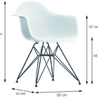 Cadeira Com Braços Eames Em Metal 1121
