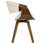 Cadeira Com Braços Giratória Nicole Rivatti Linho Creme Estru