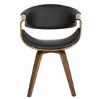 Cadeira Com Braços Giratória Nicole Rivatti Poliuretano Preto