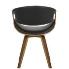 Cadeira Com Braços Giratória Nicole Rivatti Poliuretano Preto