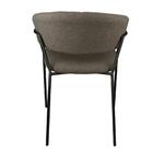 Cadeira Com Braços Mara Rivatti Estofada Em Bouclé Cinza Quen