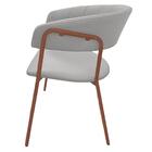 Cadeira Com Braços Maraú Psg Móveis Couro Legitimo Bege Com B