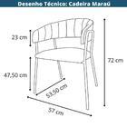 Cadeira Com Braços Maraú Psg Móveis Couro Legitimo Bege Com B