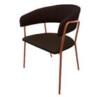 Cadeira Com Braços Maraú Psg Móveis Estofada Courrissimo Café