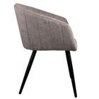 Cadeira Com Braços Márcia Rivatti Estofada Em Linho Fendi Bas