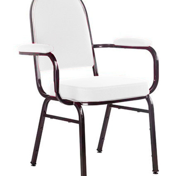 Cadeira Com Braços Para Auditórios Linha Hotel Branco