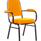 Cadeira Com Braços Para Auditórios Linha Hotel Laranja