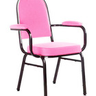 Cadeira Com Braços Para Auditórios Linha Hotel Rosa