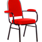 Cadeira Com Braços Para Auditórios Linha Hotel Vermelho
