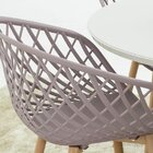 Cadeira Com Braços Polipropileno Clarice  Camurça