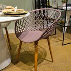 Cadeira Com Braços Polipropileno Clarice  Camurça